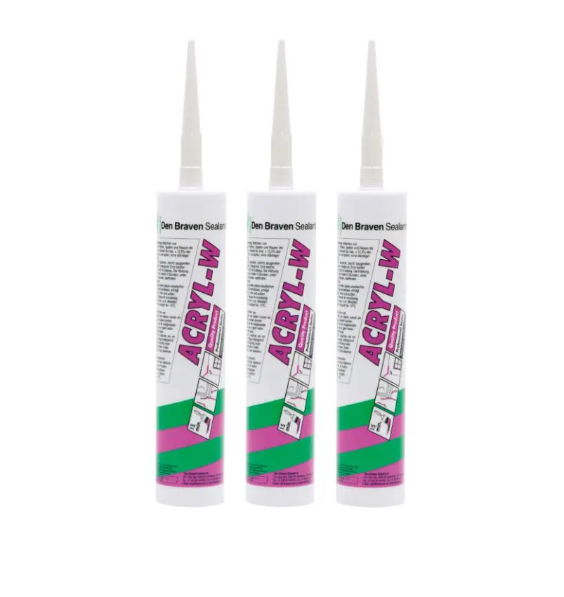 Acrylaatkit Zwaluw Den Braven Acryl-W grijs 310ML koker