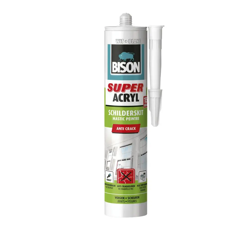 Bison Super Acrylaat schilderskit wit 300 ML