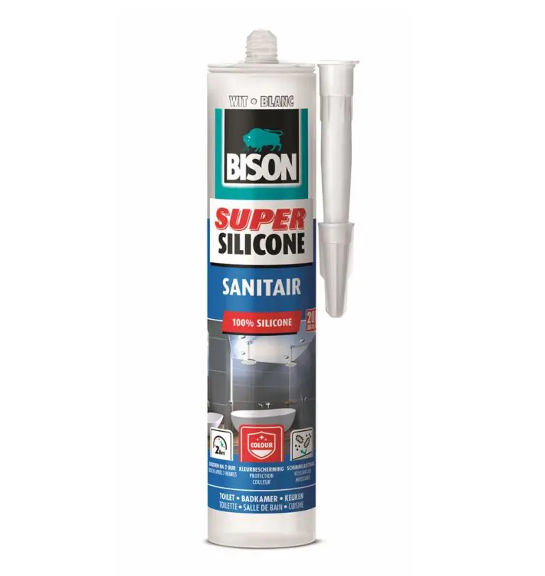 Bison Super Silicone Sanitair wit 300 ML