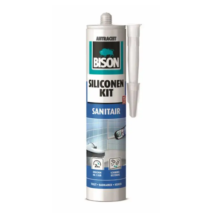 Bison siliconenkit sanitair antraciet