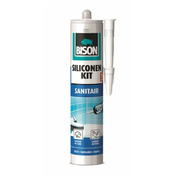 Bison siliconenkit sanitair wit