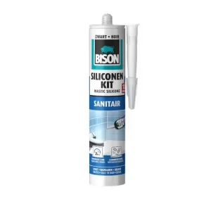 Bison siliconenkit sanitair zwart