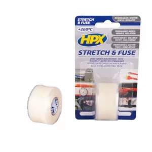 HPX Stretch & Fuse zelfvulkaniserende tape 25 mm x 3 meter transparant