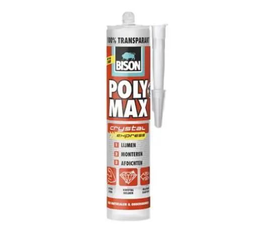Bison Poly Max Crystal Express transparant 300 gram