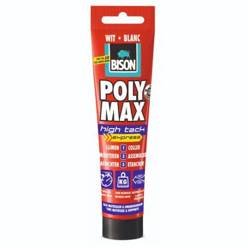 Bison Poly Max High Tack Express wit 165 gram